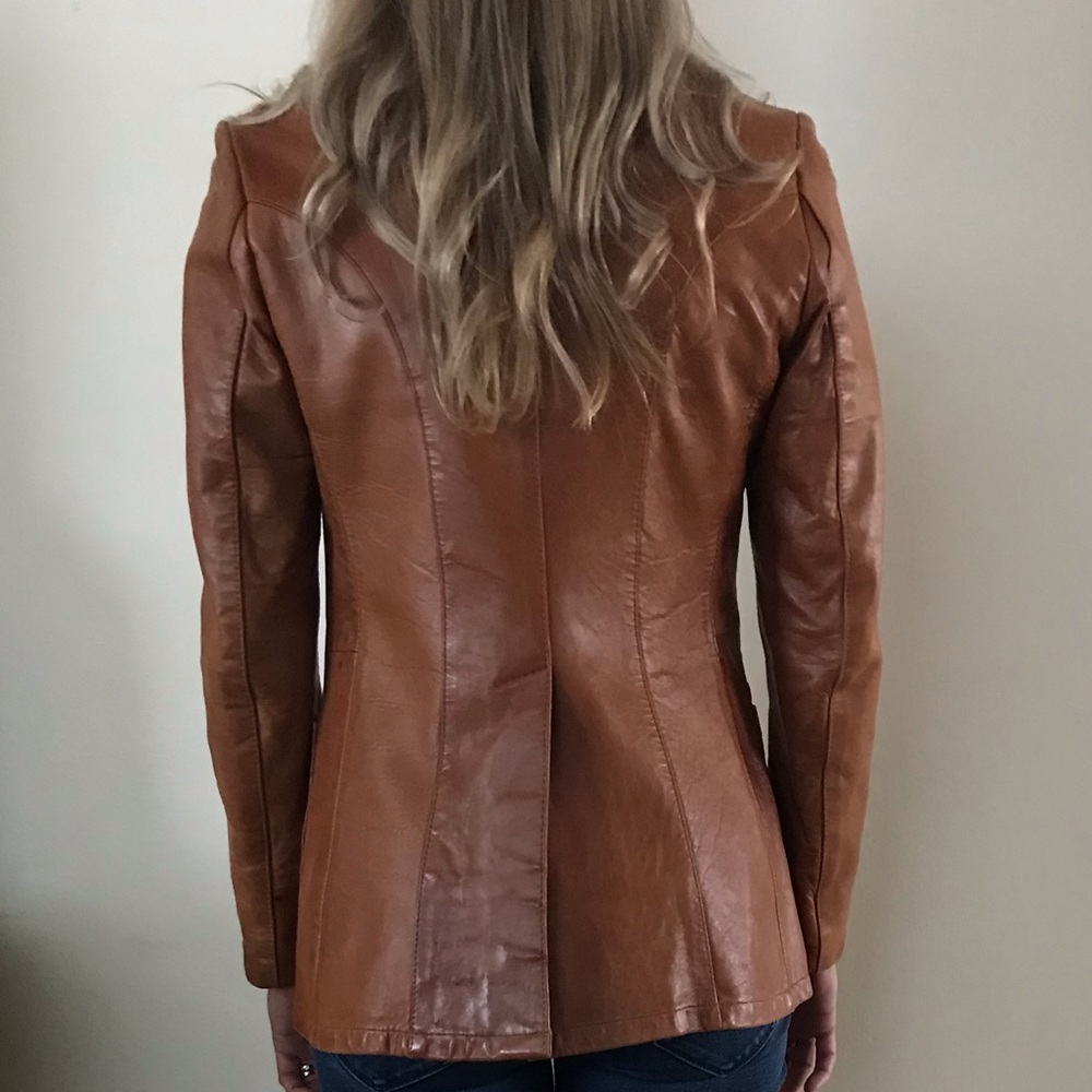 Vintage Leather Jacket blazer - Picture 7 of 8